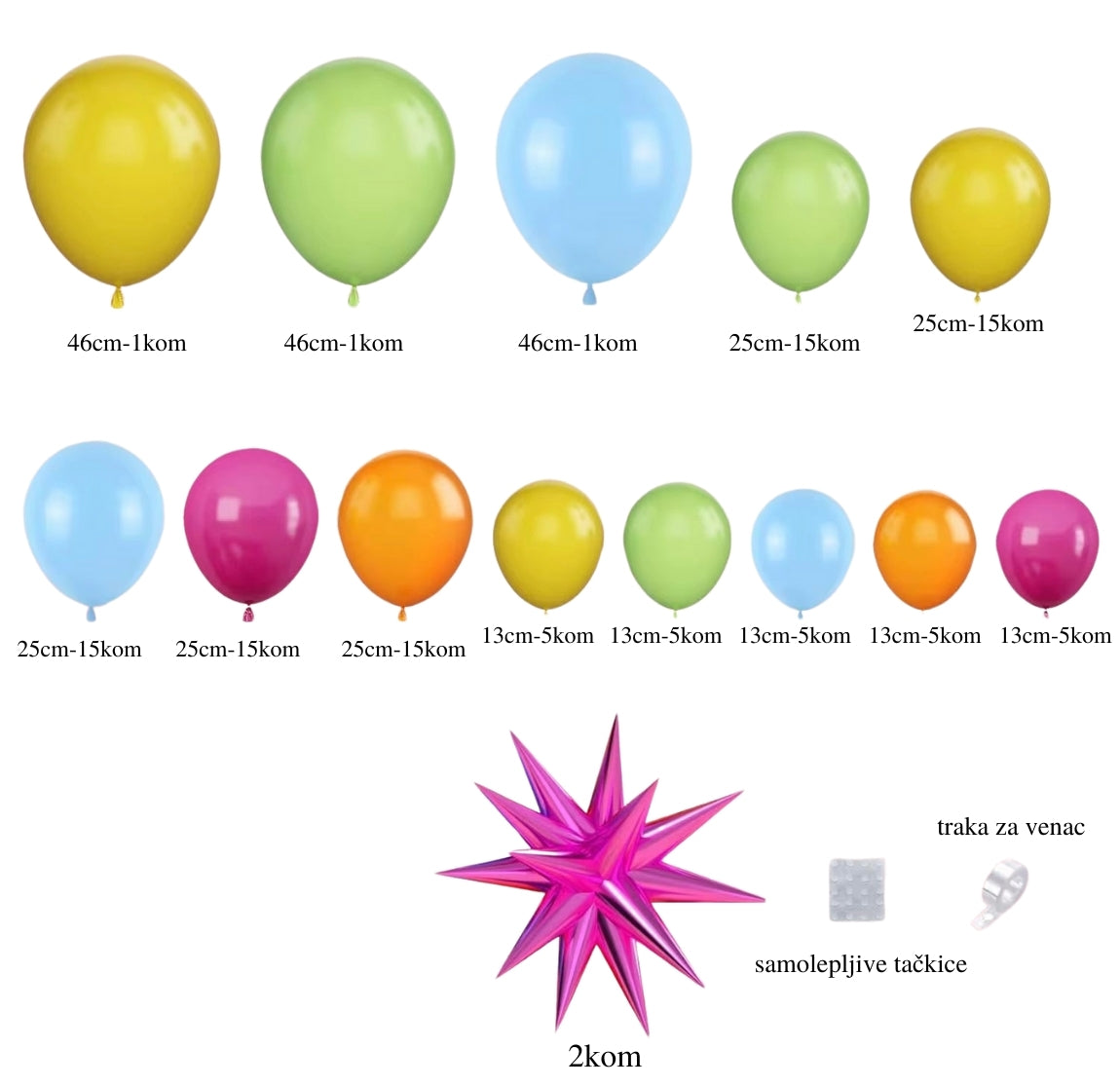 Šareni set balona
