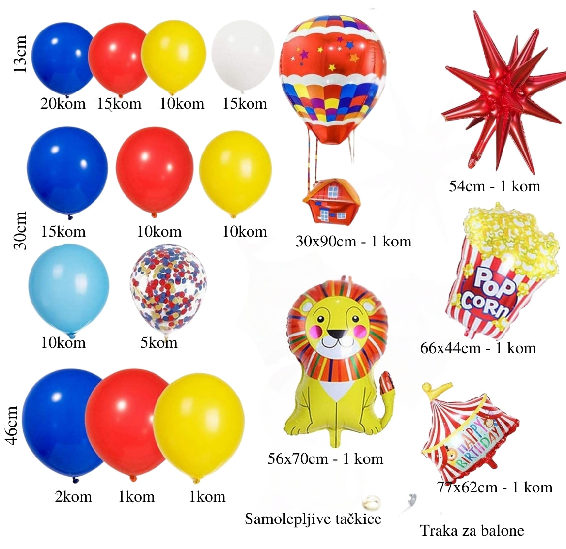 Cirkus set balona