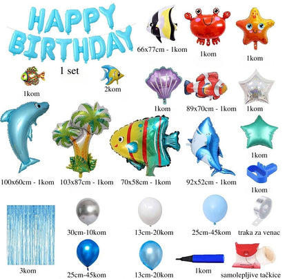 Podvodni svet - veliki set balona