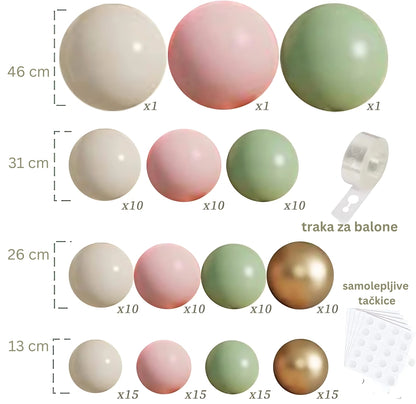 Pastelni set balona
