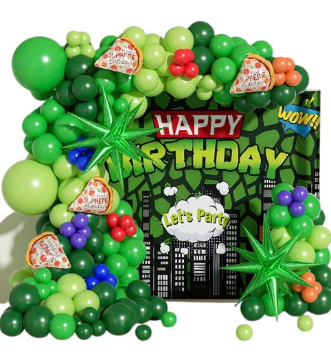 Zeleni pizza set balona