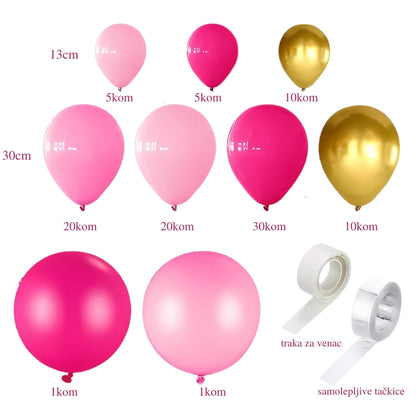 Pink leptir set balona