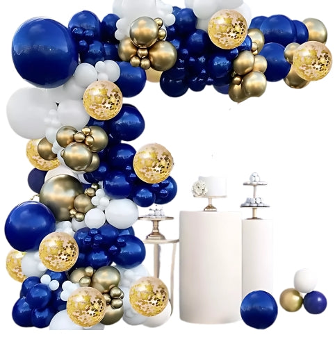 Plavo zlatni set balona