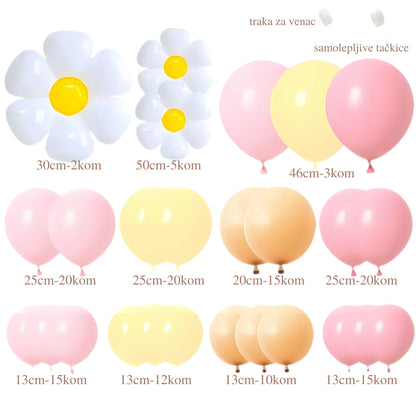 Cvetni set balona - rozi