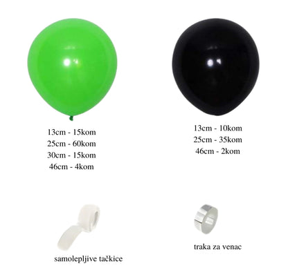 Gaming set balona zeleni