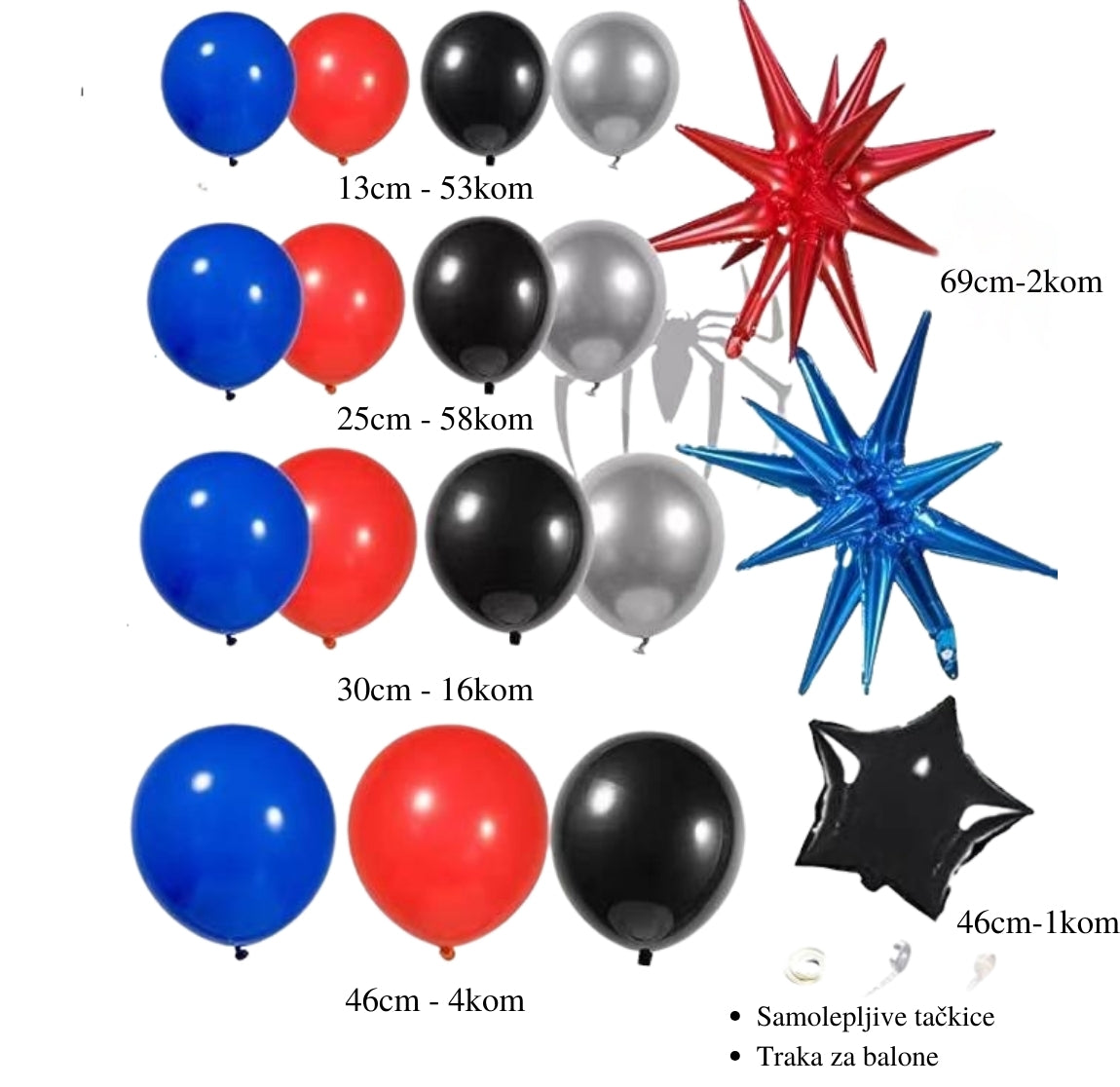 Zvezdasti set balona