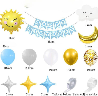 Baby plavi set balona