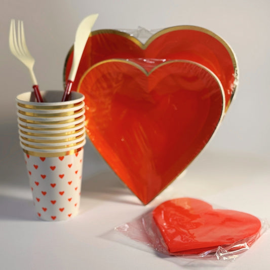 Crveno srce party set