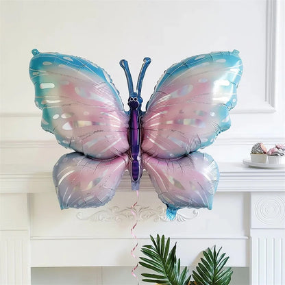 Balon plavo rozi leptir 100cm