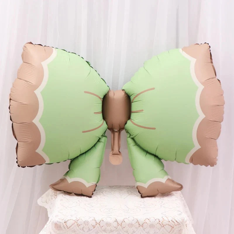 Pastelno zelena mašna balon 91cm